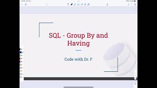 SQL - Group By and Having Queries