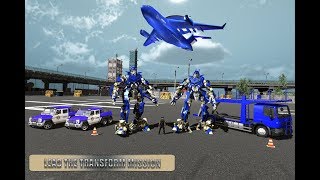 Police Plane Transport Game – Transform Robot Car (By Mizo Studio Inc) Android Gameplay HD screenshot 2