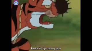 Defeated Tiger Runs Away