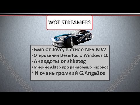 Видео: WOT Streamers супер приз от Jove BMW в стиле NFS MW (Для конкурса от ROG)
