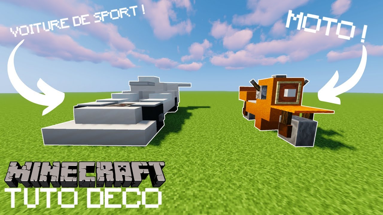 Minecraft - Tuto Voiture De Sport et Moto ! - YouTube