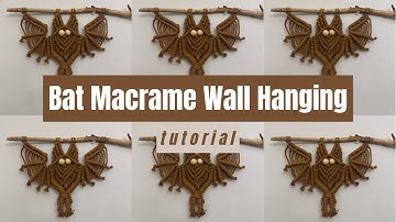 DIY Macrame Bat Wall Hanging for Halloween | Easy Step-by-Step Tutorial 🦇
