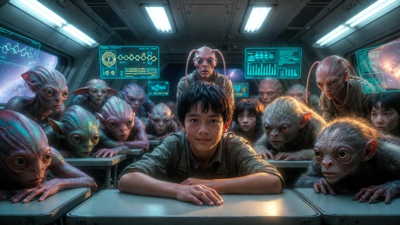 The Human Boy Who Made an Alien Classroom Kneel | Sci-Fi Short - YouTube