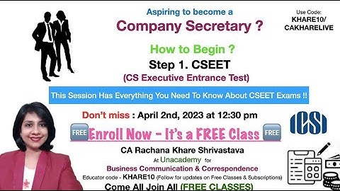 Intro to CS Course || CA Rachana Khare Shrivastava