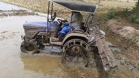 First Time Farmtrac Mini Tractor attached with Automatic Leveler working in Paddy Farm #essenceworld