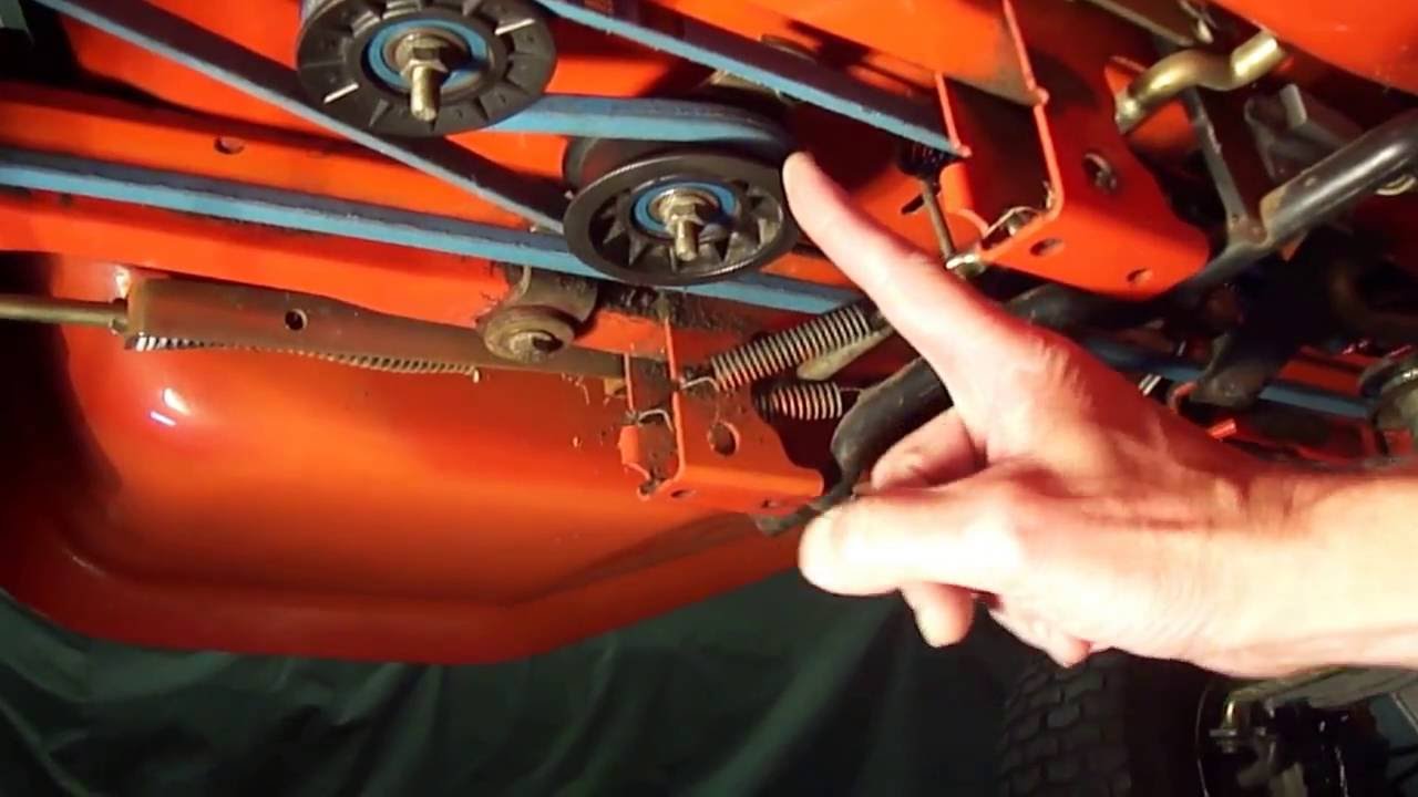 1999 Scotts S2046 drive belt install and tips - YouTube