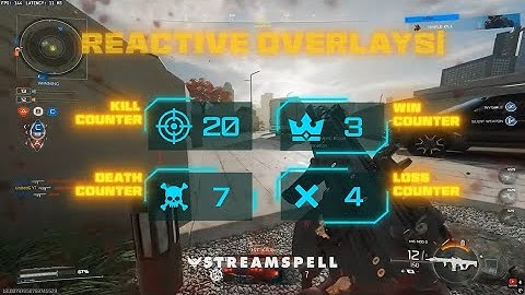 Call of Duty FPS HUD Reactive Overlays: Futuristic Kill and Win Counters for Streamlabs