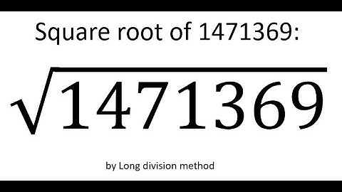 Long division method to find square root of 1471369, #longdivisionmethod , #squareroot.