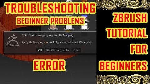 zbrush error | zbrush uv error | Troubleshooting Beginner Problems