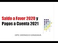 Saldo a Favor 2020 y Pagos a Cuenta 2021