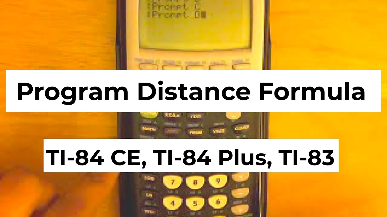 How To Program Distance Formula In Ti 84 Plus