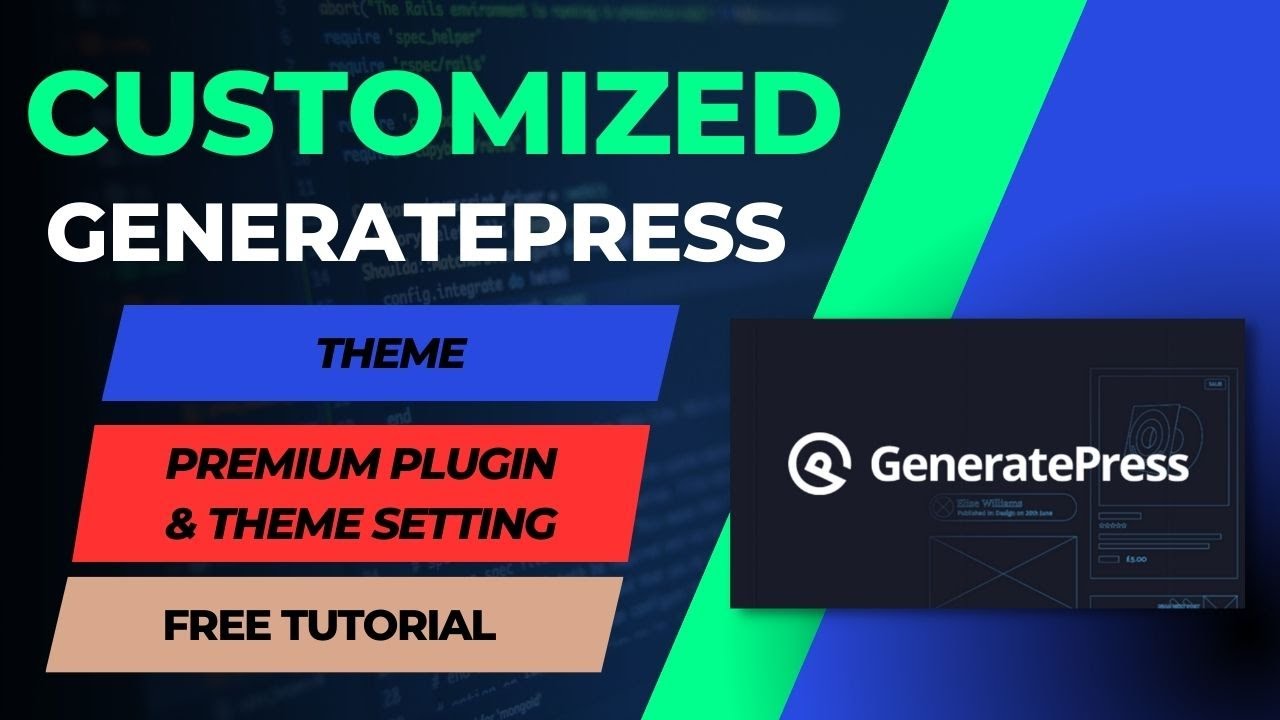 GeneratePress Premium Theme Customization | GeneratePress Tutorial In Hindi | 2023
