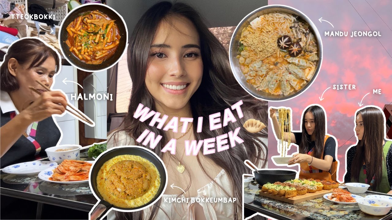 what I eat in a week at my Korean Grandma's house in Busan 🥟🌶️ (Korean