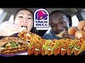 BEST NEW TACO BELL TASTING MUKBANG | EATING SHOW | TRIPLE DOUBLE CRUNCHWRAP + MEXICAN PIZZA