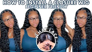 4x4 deep wave closure + how to install a closure wig *detailed* | Svt Hair