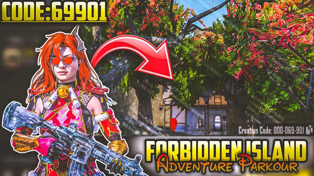 69901 Bgmi wow Parkour map code 69901 Forbidden Island Adventure Parkour #bgmi #pubg #pubgmobile 