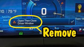 How to Get Rid of "Open Then Close" Warning Message On Chevy Dashboard (driver or passenger window)