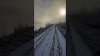 Beautiful frosty morning bike ride along the channel