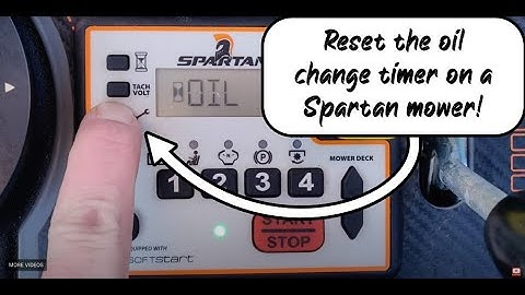 How to Reset the Oil Change Reminder on a Spartan mower