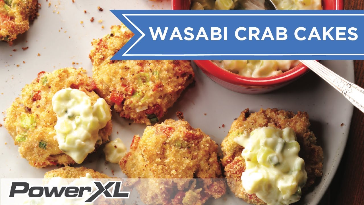 Air Fried Wasabi Crab Cakes 🦀 PowerXL Combo 12in1 Air Fryer Recipe YouTube