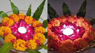 #1   DIY |Floating flower decoration for glass bow | 
Centerpiece decorations | 
flower decoration