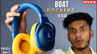 Reviewing Boat Rockerz 550 Over Ear Bluetooth Headphone ! ★Comfort Omg★ At This Price !!