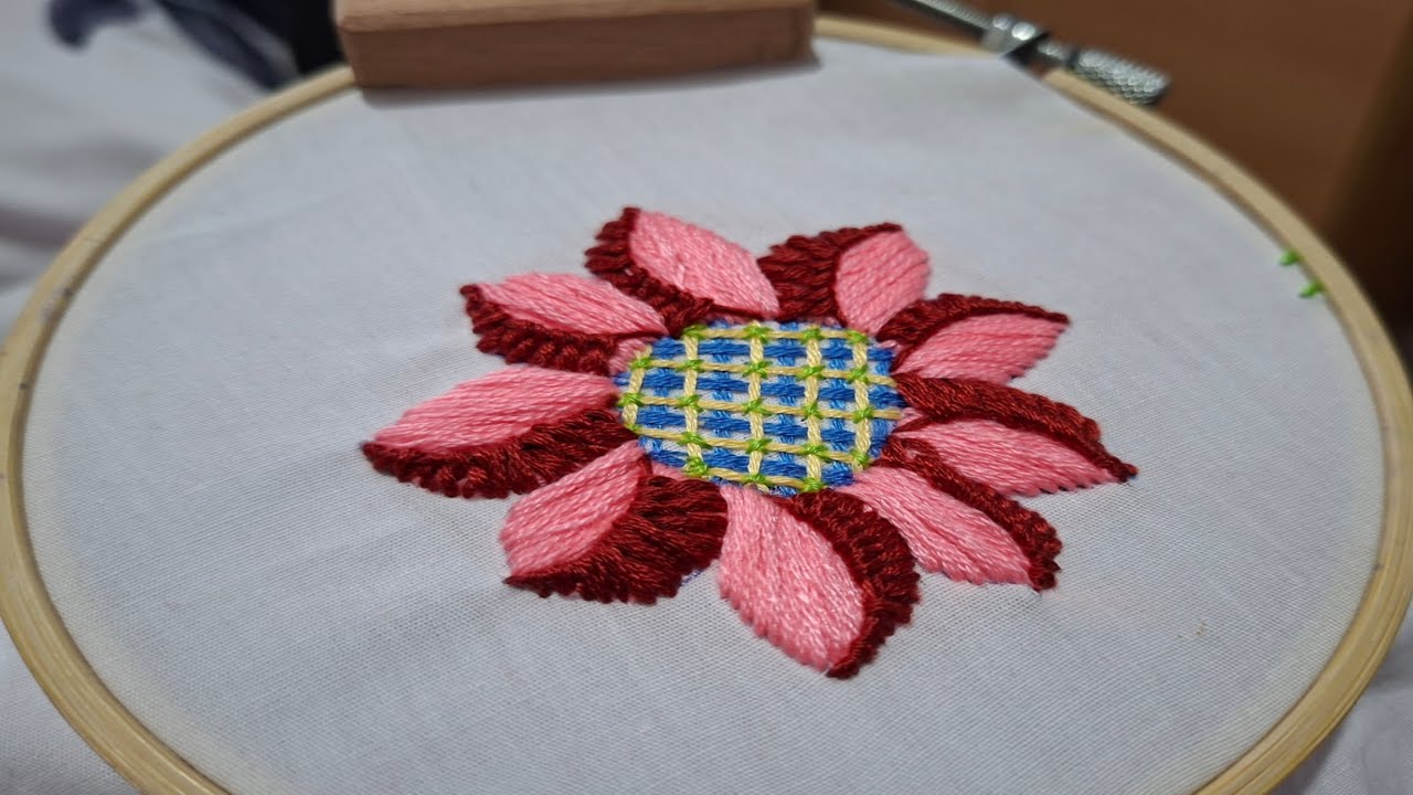 Fabulous flower handembroidery design. 