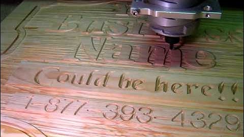CNC Routering - Sandblasting texture on sign