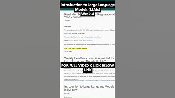 NPTEL Introduction to Large Language Models (LLMs) Week 4 Assignment Answers | noc25-cs161 IIT Delhi