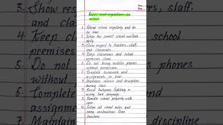 Rules and Regulations of School | 10 Lines | Writeology TV