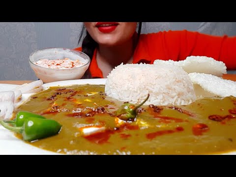 Eating Palak Paneer, Rice ||ASMR Indian Food Mukbang #asmr #asmreating #indianfood