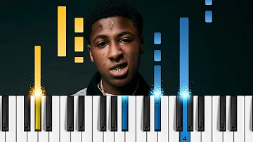 NBA YoungBoy - 4 Sons of a King - EASY Piano Tutorial
