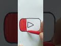 How to draw Youtube logo/#youtubeshorts #youtube #shorts