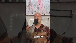 the pumpkin process! of the new foam latex pumpkin prosthetic mask on a bearded man