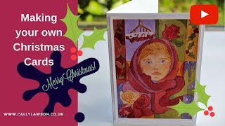 How to make your own Christmas cards - print from your watercolour paintings