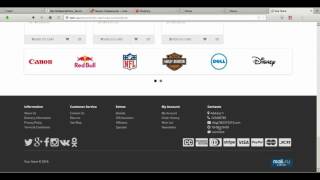 Social Links, Сontacts, Payment Logos, HTML code counter in Footer