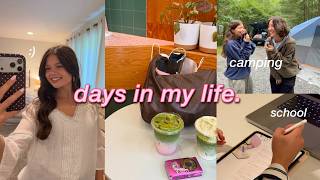 a few days in my life: camping + first day of school🌳🏫💗