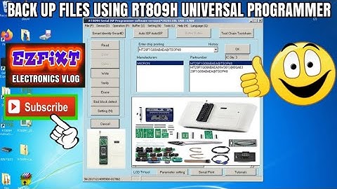How To Back Up Files Using RT809H Universal Programmer.