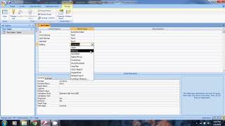 Microsoft Access Part 2 (Making tables with validation rules)