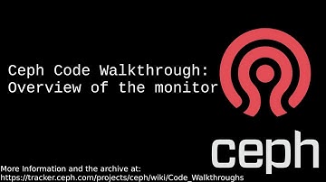 Ceph Code Walkthrough: Overview of the Monitor 2020-06-24