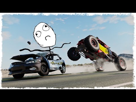 видео: ГОНЩИК ПОПЛАТИЛСЯ ЗА СКОРОСТЬ!!! КОШКИ vs МЫШКИ В BEAMNG!!!