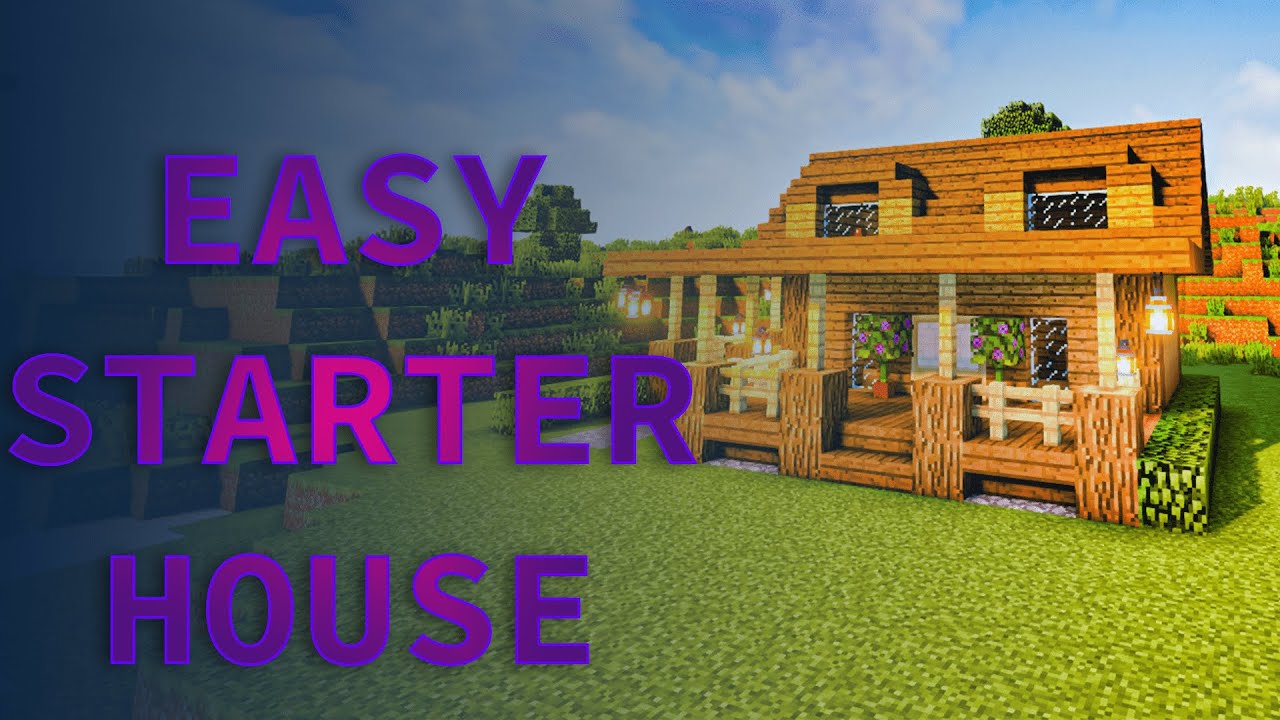 Mİnecraft EASY Starter House House with Porch YouTube