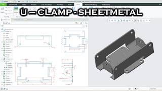 Creo Sheet Metal Modelling Tutorial - U-Mounting Clamp