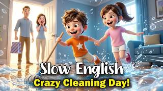 When Kids Clean the House… Chaos or Surprise? | Easy English Listening Practice for Beginners