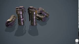 SciFi Grenade 3D Model Presentation