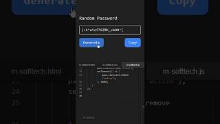 How to Create Random password generator input #passwordgenerator #frontendcourse #coding #javascript