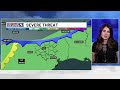 Periods of rain and storms expected through the rest of the week