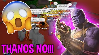 THANOS SNAPS MY ENTIRE TDS LOBBY TO END THE FROST INVASION EVENT! (Tower Defense Simulator - ROBLOX)