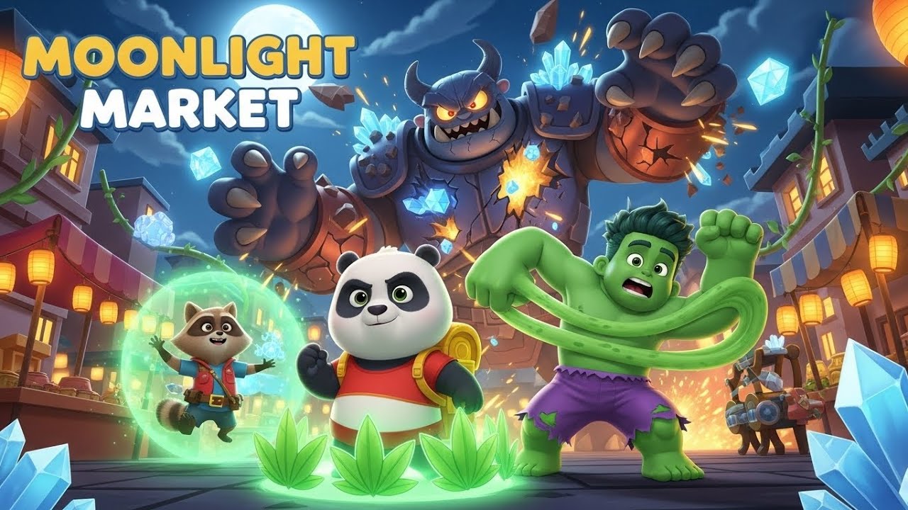 Спасение в Полуночном городе: Панда Бао и Халк Кид встречают доброго великана под полной луной.