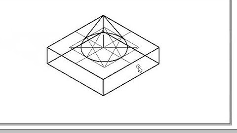 Cone placed on Square slab from VTU Question bank Engineering Visualization